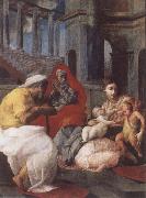 Francesco Primaticcio The Holy family with St.Elisabeth and St.John t he Baptist china oil painting reproduction